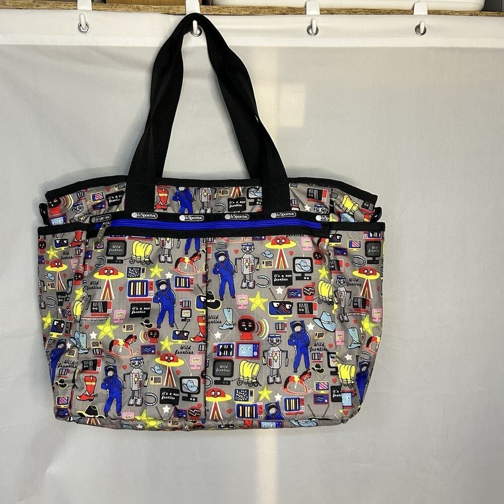 LeSportsac Ryan Baby Tote Diaper Bag Buckaroo HTF Rare With Changing Pad - Picture 2 of 16